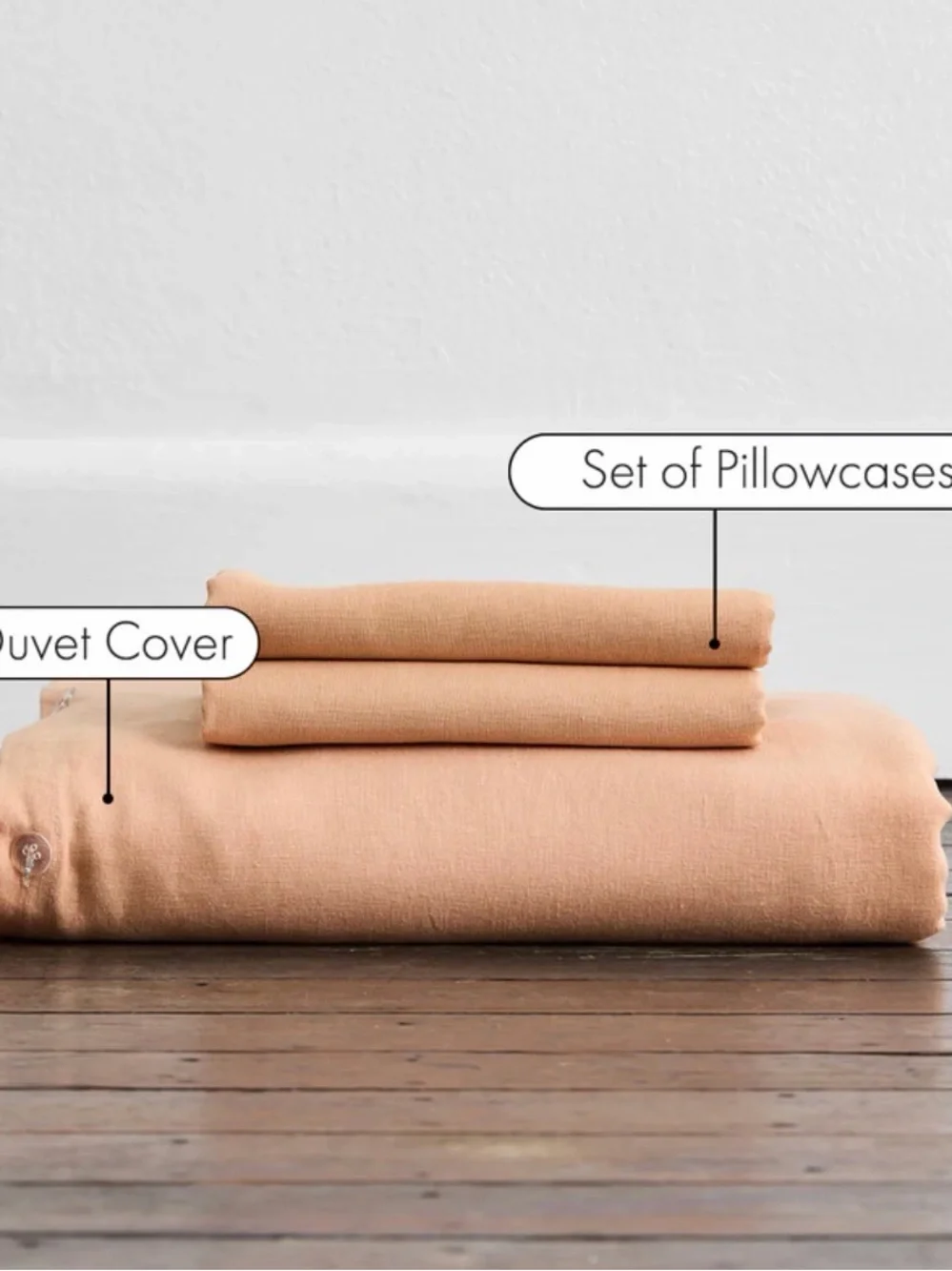 NWT Bed Threads 100% Flax Linen Terracotta KING / CALI king DUVET PILLOWCASES